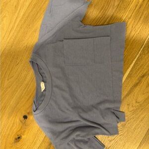 Light blue cropped shirt